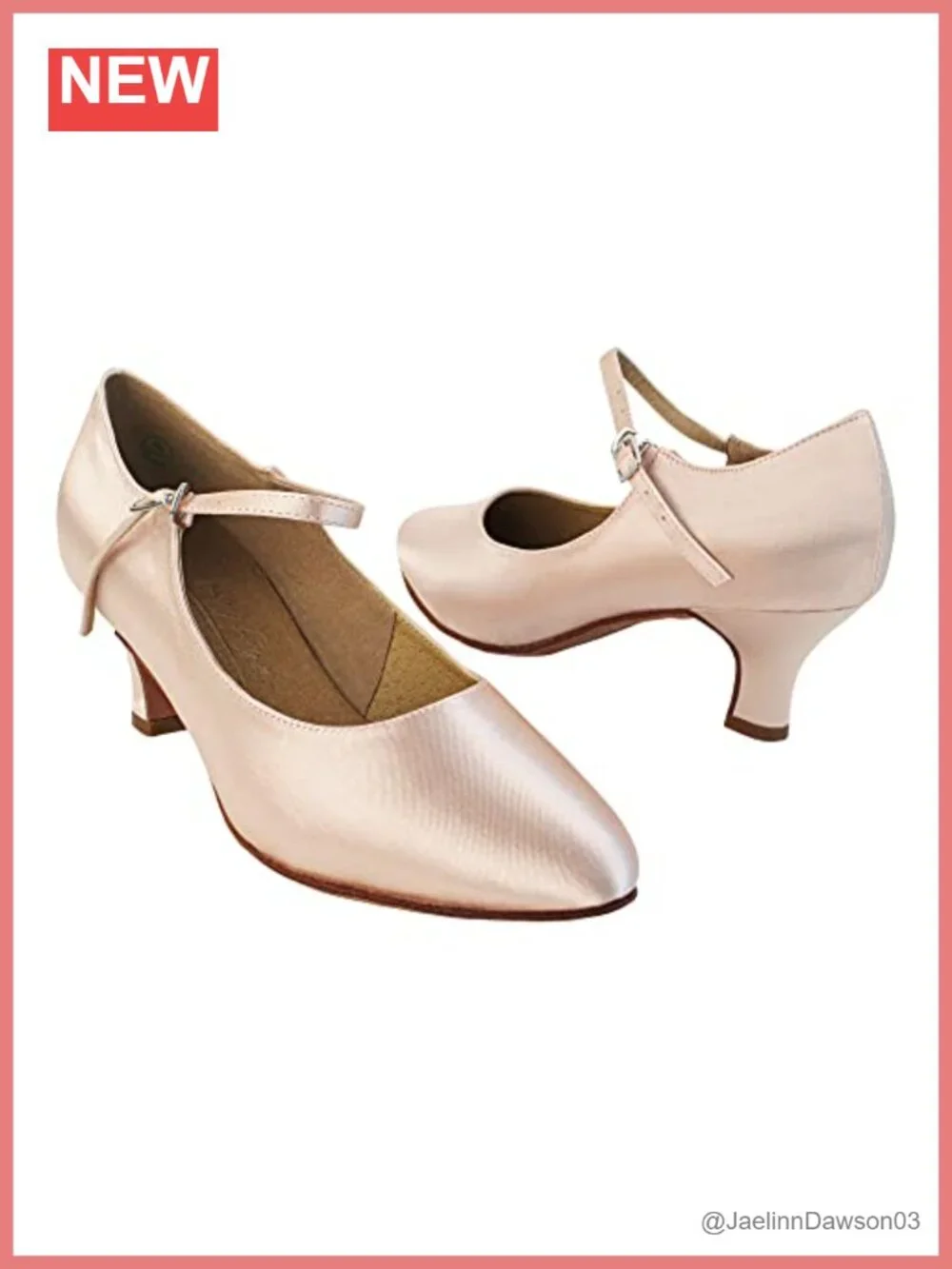 Women's Ballroom Dance Shoes Suede Sole Cuban Heel Comfort